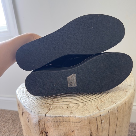 Mix No. 6 Women's Slide Oxford Lace Up Wedge Black Patent Leather Round Size 7.5 - Picture 9 of 12